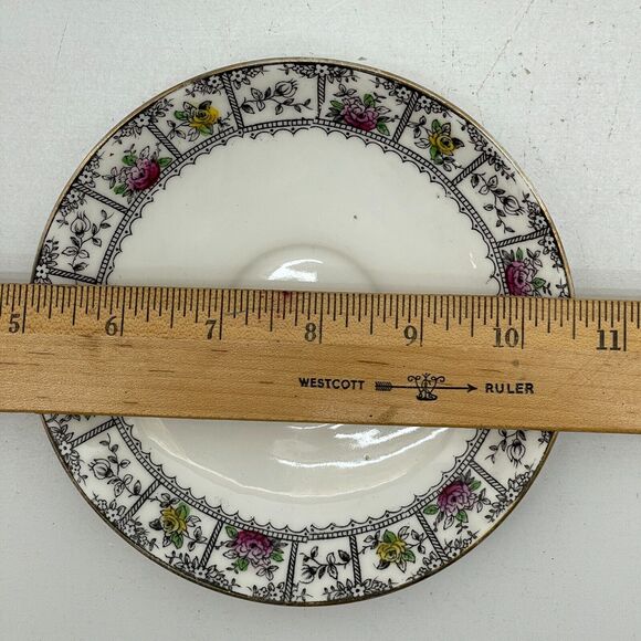 Tea Cup and Saucer Set 1834 Floral Design Fine Bone China Made in England - Picture 15 of 15